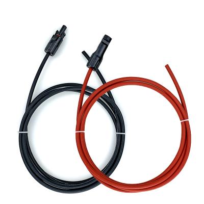 China Custom Solar System PV Solar Panel 1500v 30A 1x2.5mm DC Power Extension Cable For 1m Red And Black for sale