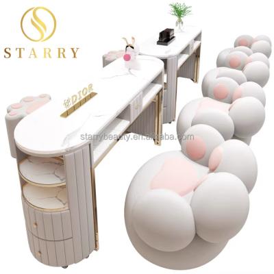 China Modern nail salon furniture sets nail chairs and tables desk nails for sale