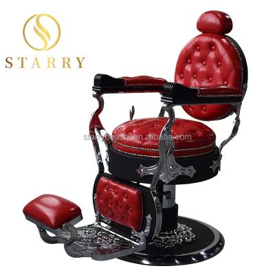 China Heavty-duty antique beauty barbershop salon equipment and furniture hair room chairs metal barber chair for sale