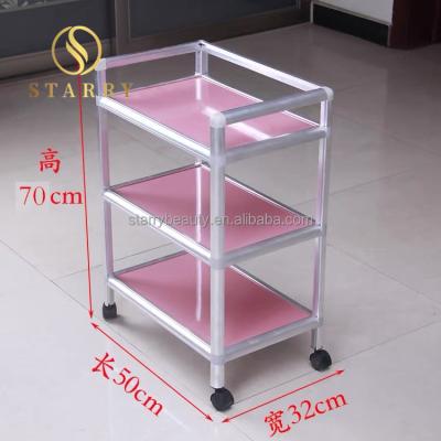 China Modern Hot Sale SPA Trolley Barber Shop Organizer Trolley Multifunctional Beauty Manicure Cart Storage Racks for sale