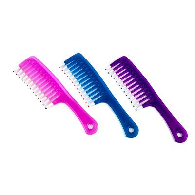 China ABS Rubberized Wide Tooth Hair Comb Rubberized ABS Wide Tooth Hair Comb 8296 Manufacture Supplier Custom for sale