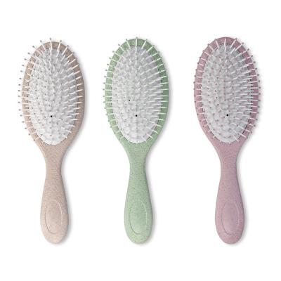 China Biodegradable Wheat Straw Paddle Hair Brush Pad Eco Friendly Private Label Pad for sale