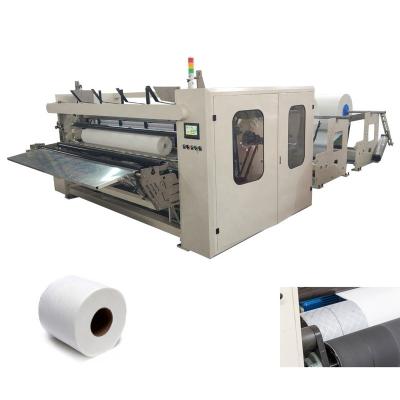 China Hotels Rewinding And Punching Toilet Paper Machine for sale