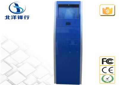 China Blue 15 Inch Internet Information Invoice / Ticket Self Service Printing Kiosk for sale