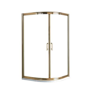 China With Sliding Door High Quality Tempered Glass Shower Compartment Bathroom Gold Color View Indoor Shower Room for sale