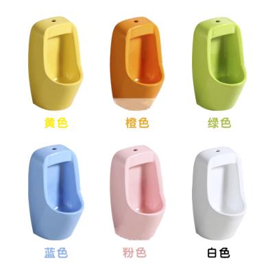 China Sensor Urinal Kindergarten Child Sanitary Ware Wall Hung Color Ceramic Small Urinal For Children for sale