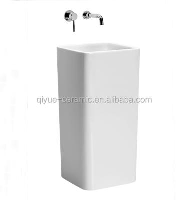 China Shampoo Sinks China Guangdong Sanitary Ware WC Sink Ceramic One Piece Pedestal Wash Basin for sale