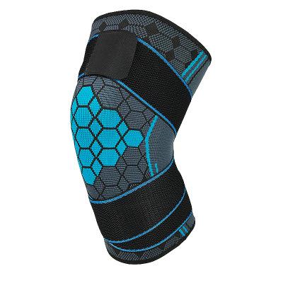 China 2021Hot Sale Adjustable Compression Knee Brace Support Knitting Sleeve with Nylon and Spandex Protect Knee Joint for sale