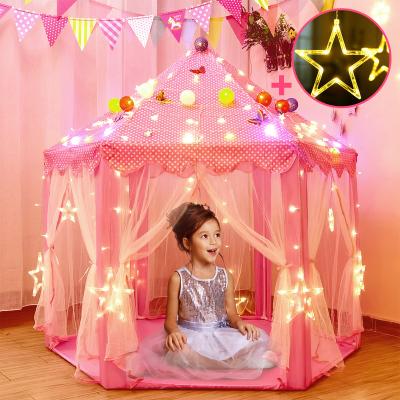 China Sports Toy Princess Tent for Girls with Star Lights Large Girls Toy Playhouse Princess Castle Kids Play Tent for sale