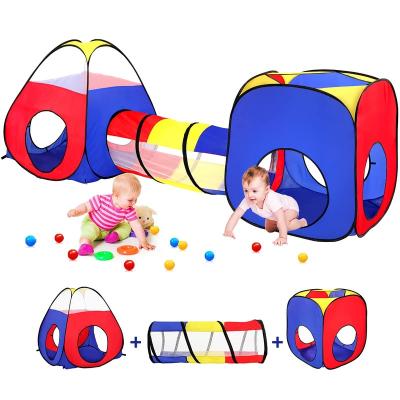 China Soft Ball Pit Tent Kids Toy 3 Pcs Kids Tunnel For Toddlers Jump Up Play Tunnel Tent For Babies Toys For Children for sale