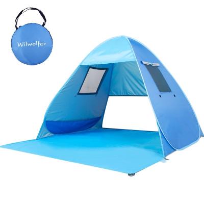 China Automatic Instant Setup Pop Up 3-4 Person Easy Camping Quick Setup Family Waterproof Instant Beach Tents for sale