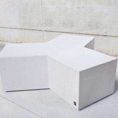 China Durable Outdoor Concrete Bench And Flowerpot Integrated Design School Park Furniture for sale