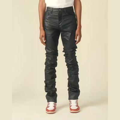 China Breathable Fashion Patchwork Slim Fit Straight Pants For Men Vintage Washed Denim Fringe Biker Jeans Summer Big Men For Motor for sale