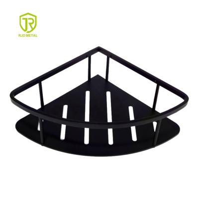 China Modern Matte Black Bathroom Stainless Steel Metal Wire Shower Caddy for sale