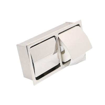 China Modern Wall In Type Double Free Standing Toilet Paper Roll Paper Tissue Holder for sale