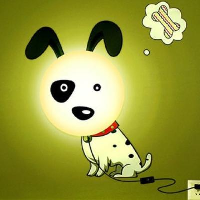 China Null 2021 Custom Design Emoji Led Nursery Dog Lamp Wall Stick Decal Set Plug In Light Home Kids Bedroom Decor 3D Wall Sticker rope for sale