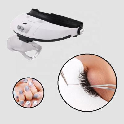 China 6X Magnifying Glass 2021 New Portable Salon De Bellez Facial Equip Beauty Skin Care Nail Light 6X Magnifier Led Head Lamp for sale