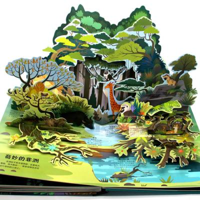 China paper & Custom Automatic Cardboard 3D Children's Hardcover Pop Up Book Printing for sale