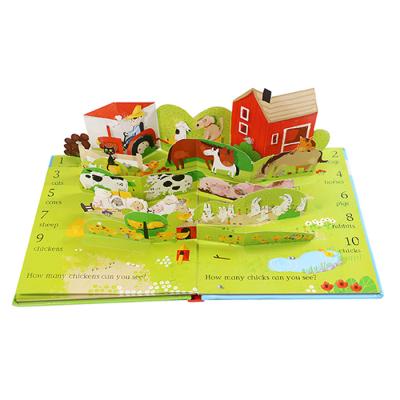 China paper & Cardboard Christmas Gift Custom Kids Miniature Amazing Fun Hard Cover Educational English Animals 3D Sound Books Printing For Kids for sale