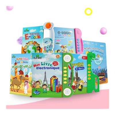 China Children Study Customized Popular Languages ​​English French Spanish Audio Learning Early Educational Toy Children Sound Reading Book for sale