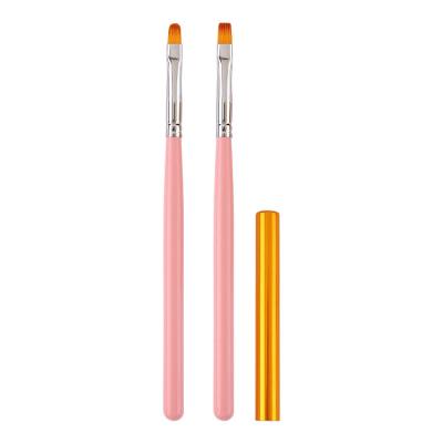 China Beauty care make tools factory supply 2022 new manicure tools round head phototherapy flat pink row pen wood rod hair head with manicure pen for sale