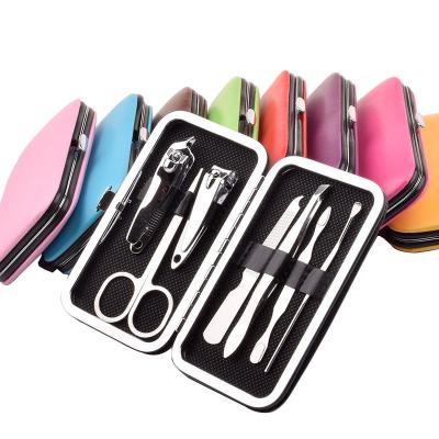 China Professional Nail Tools Wholesale 7 Piece Manicure Pedicure Nail Clipper Beauty Tool Kit Can Be Customized LOGO for sale