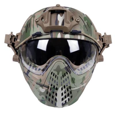 China ABS Protective Helmets Full Face Tactical Military Helmet With Glass for sale