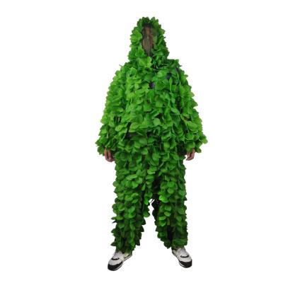 China Outdoor Gear Leaf Ghillie Suits Hunting Outdoor Jungle Suit Camouflage Gear for sale