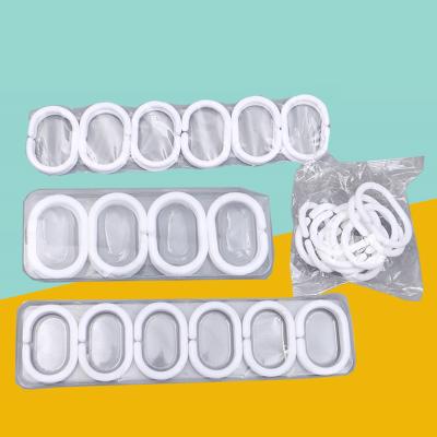 China Modern Shower Curtain Hooks, Bathroom Curtain Hooks, Curtain Accessories Wholesale Type C All-weather Plastic White PP Material 400 Pcs for sale