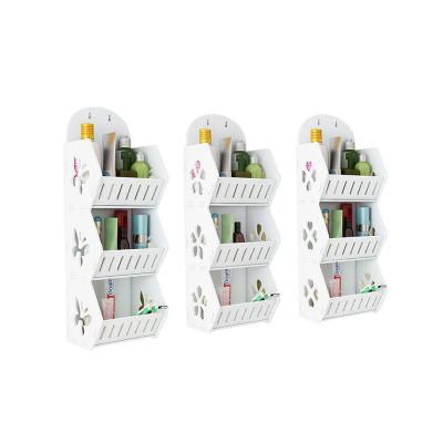 China 2022 Viable Hot Selling Non-porous Plastic Non-porous Bedroom Bathroom Living Room Wall Hanging Rack Storage Rack Storage Box for sale