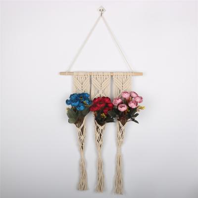 China 2021 Bohemian's Net Bag Tapestry Factory Hot Sale Handwoven Handwoven Wall Hanging Decoration Breathable for sale