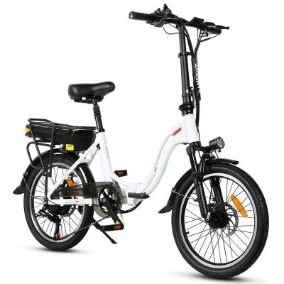 China New Design Aluminum Alloy Plus Ebike 350w 8ah Black White Removable Battery 20 Inch City Electric Bicycle For Women for sale