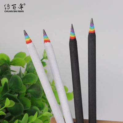 China office & School Pencil HB Writing Tool Rainbow Paper High Quality Environmental Colorful Pencil For Students for sale