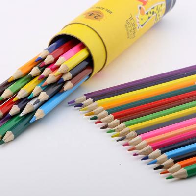 China Office Eco Friendly Cheap Color Pencil 12 Color Wooden Pencils Set With Paper Box for sale