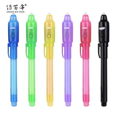 China Hot Selling Promotional Magic Pen Invisible Ink Spy Pen with UV Light for sale