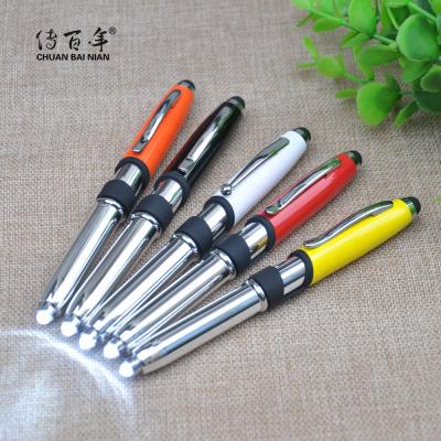 China Pen High Quality Promotional 4 in 1 multifunctional led light pen with stylus and phone holder for sale