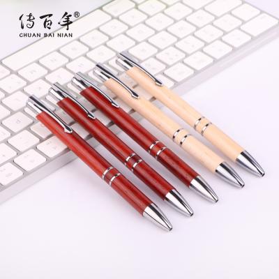 China Promotional Wooden Ball Pen Eco Friendly Bamboo Pen from Pen High Quality Recycled Click with Engraved Logo for sale