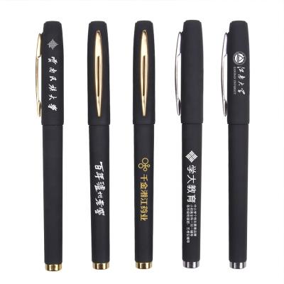 China Full Size Promotional High Quality Luxury Rubber Coated Gel Pen With Custom Logo for sale