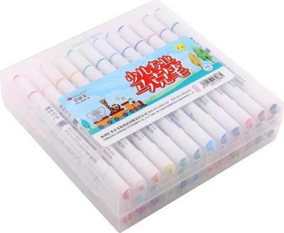 China High Quality Dual Tip Drawing/Office/Gift/Inscription Of Round Shape Watercolor Art Alcohol Based Marker Pen Set For Kids Adults Painting for sale