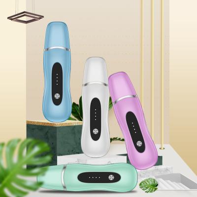 China White Waterproof Rechargeable Deep Cleansing Skin Spatula Portable Face Peeling Sonic Facial Professional Ultrasonic Skin Scrubber for sale