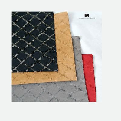 China Manufacturer Supply Multi-patterns Polyester Waterproof Suede Fabric Automotive Upholstery Fabric With Foam For Car Seat for sale