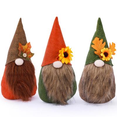 China Wholesale Classic Plush Gnome Harvest Ornament Sunflower Gnome Doll Classic Stuffed Faceless Decorative Doll for sale