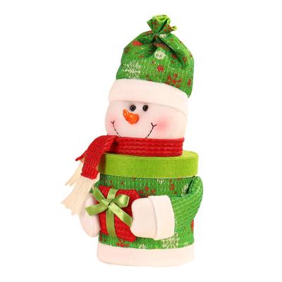 China Trendy Snowman Santa Candy Bottle Decorated Merry Christmas Decorations Design Merry Christmas Decorations For Party for sale