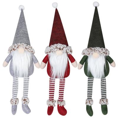 China Christmas Decoration Knit Material Christmas Party Santa Claus Dolls Without Face Design Gnomes Decoration Ornament for sale