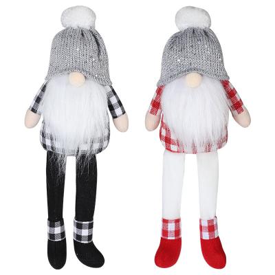 China Cute Faceless Christmas Santa Design Party Decoration Christmas Decoration Ornaments Decorate Gnome With Leg for sale