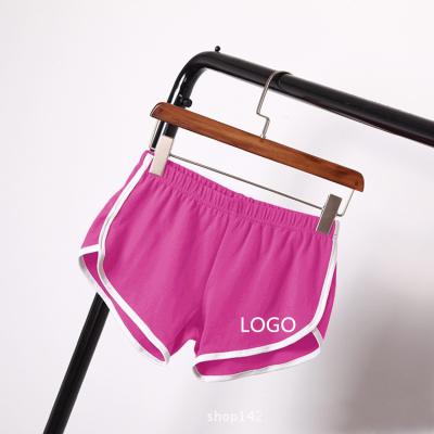 China Anti-Wrinkle Customize Logo S-6XL Plus Size Candy Color Hot Pants Elastic Girls Running Sports Biker Gym Shorts Summer Workout Shorts women for sale