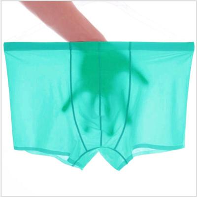 China Antibacterial Plus Size Man Super Thin Breathable Briefs Briefs Sweat Transparent Ice Silk Absorbent Mens Seamless Panties for sale