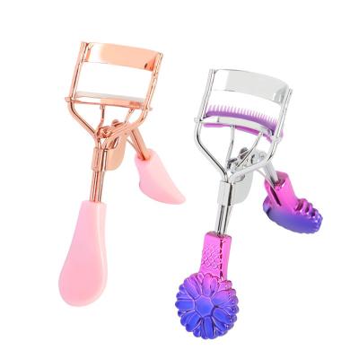 China Beauty Care Makeup Tools Professional Portable Carbon Steel Eyelash Curler PVC Bag Package Custom Logo Plastic Makeup Curler for sale