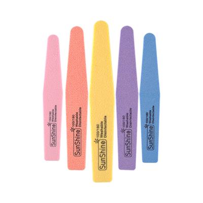 China Beauty Care Makeup Tools Colorful Disinfectable Washable Nail ManicureTool Sun Nail File 100/180 Sunshine For Nail Art for sale