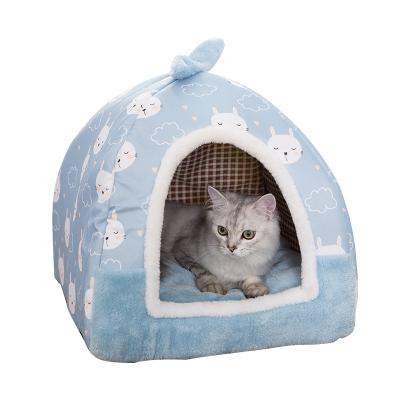 China Breathable Hot Selling Removable And Washable Enclosed Warm Kennel For Small Autumn And Winter Pet Bed House for sale